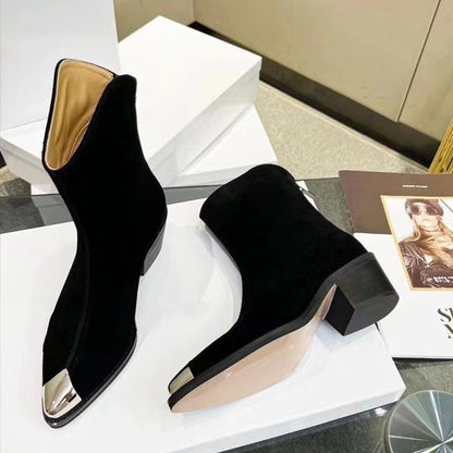 Luxurious Designer Women’s Chelsea Ankle Quality Boots Suede Leather
