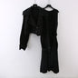 Fashion Knitted 2-Piece Set for Women Coat Straight Belt Dresses