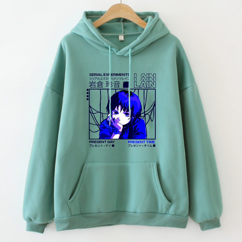 Printed Loose Hoodie Sweatshirt Wear