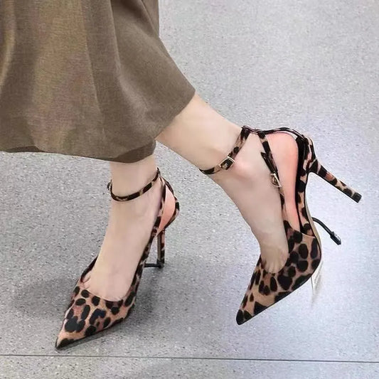 Leopard Point Toe Stiletto Pumps 2025