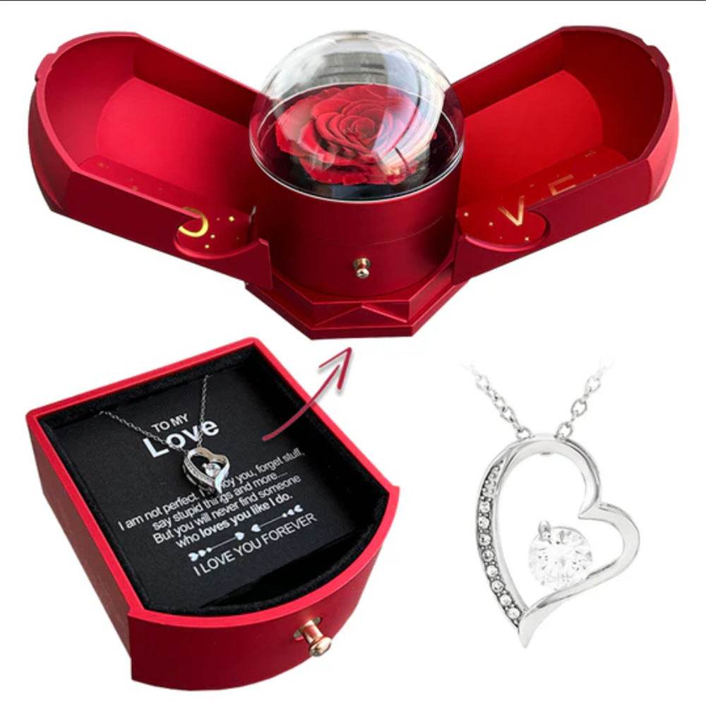 Double open rose gift box