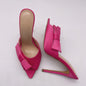 Elegant Pointed bow thin high heels sandals for 2025