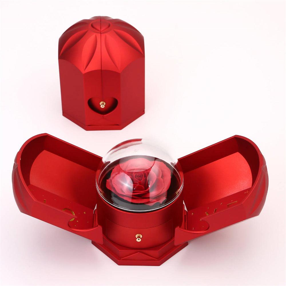 Double open rose gift box