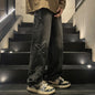 Straight denim trousers