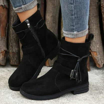 Luxury-inspired Women’s Chelsea Belt Ankle  Boots New Designer 2025