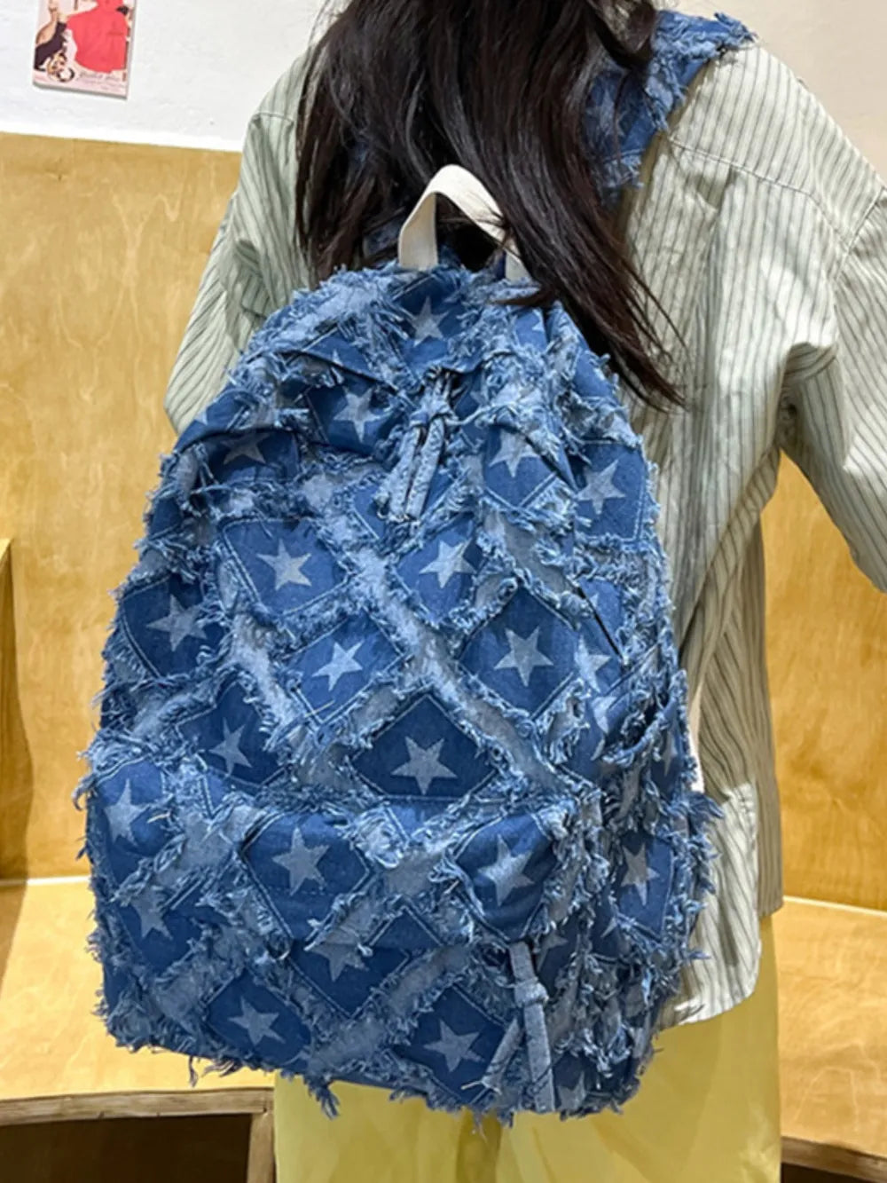 Star Denim Backpack Bag Unisex 2025