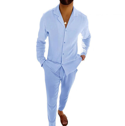 Men’s Fashionable Cardigan and Pants Two-piece Set 2025