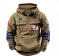 Men's Hooded Sweatshirt Retro Multi Pocket Jacket