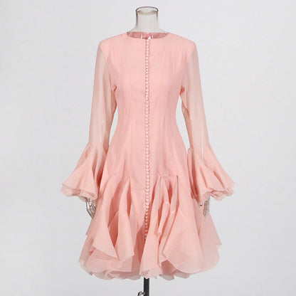 Round neck splicing