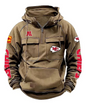 Men's Hooded Sweatshirt Retro Multi Pocket Jacket