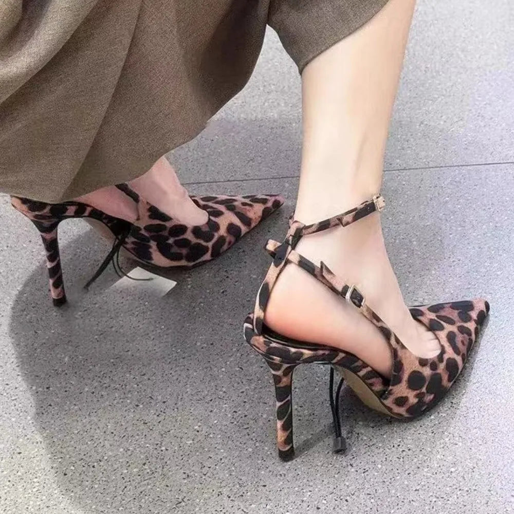 Leopard Point Toe Stiletto Pumps 2025