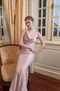Long Dress Celebrity Pure Desire High-end Formal Wear Bridesmaid Solid Color