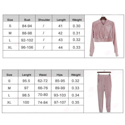 Women’s Velvet Sweatshirt & Pants Set—a premium 2-piece velour tracksuit
