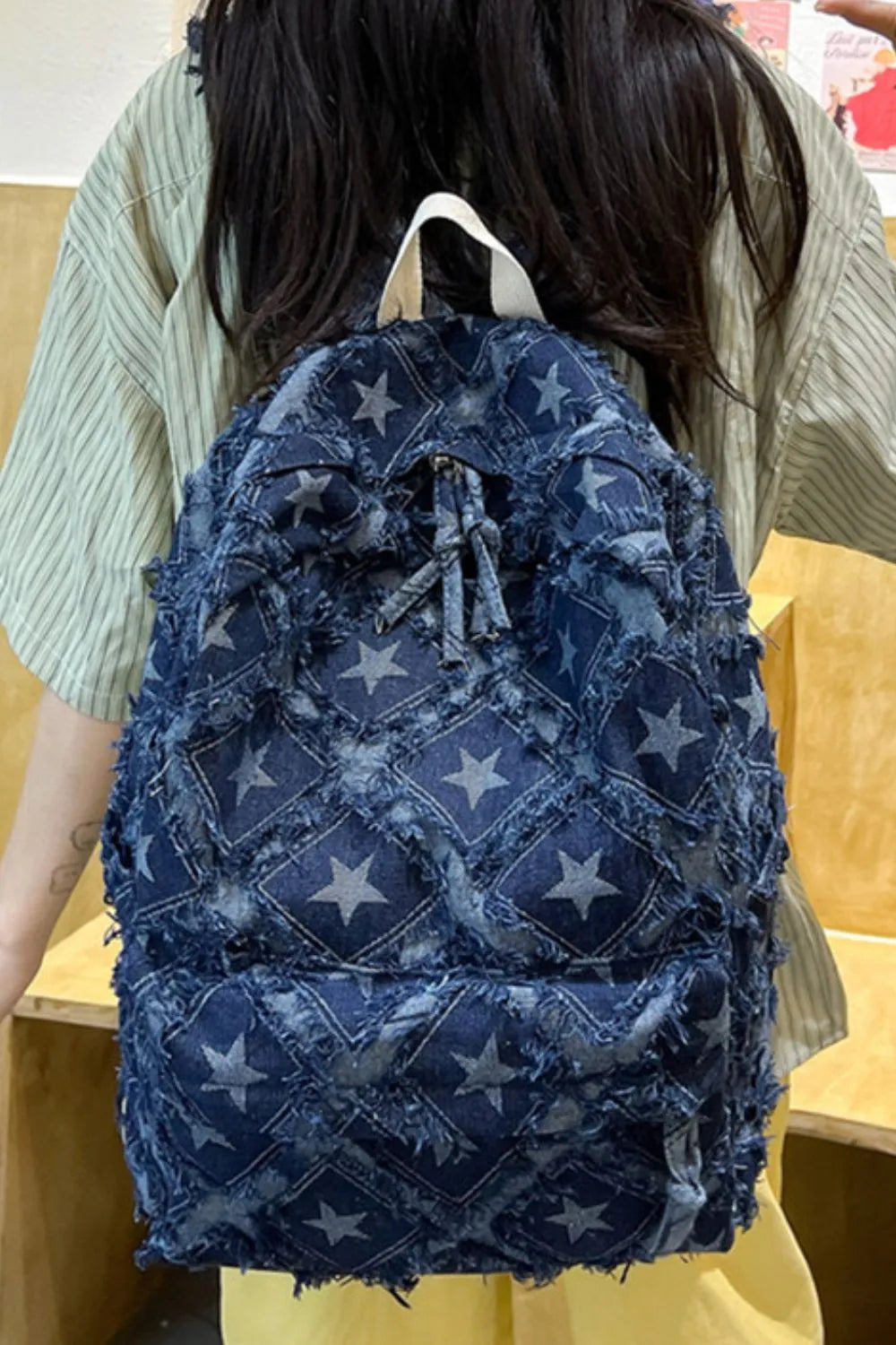 Star Denim Backpack Bag Unisex 2025
