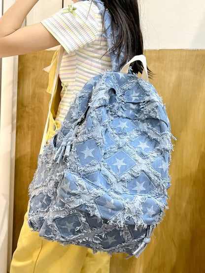 Star Denim Backpack Bag Unisex 2025