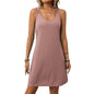European and American round neck camisole loose sleeveless dress for women