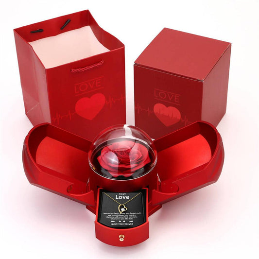 Double open rose gift box