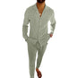 Men’s Fashionable Cardigan and Pants Two-piece Set 2025
