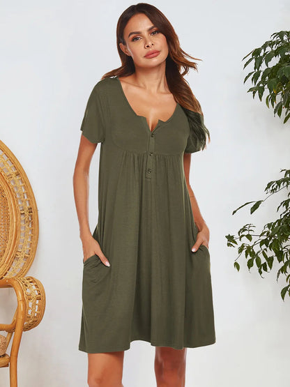 Spring and summer short sleeved