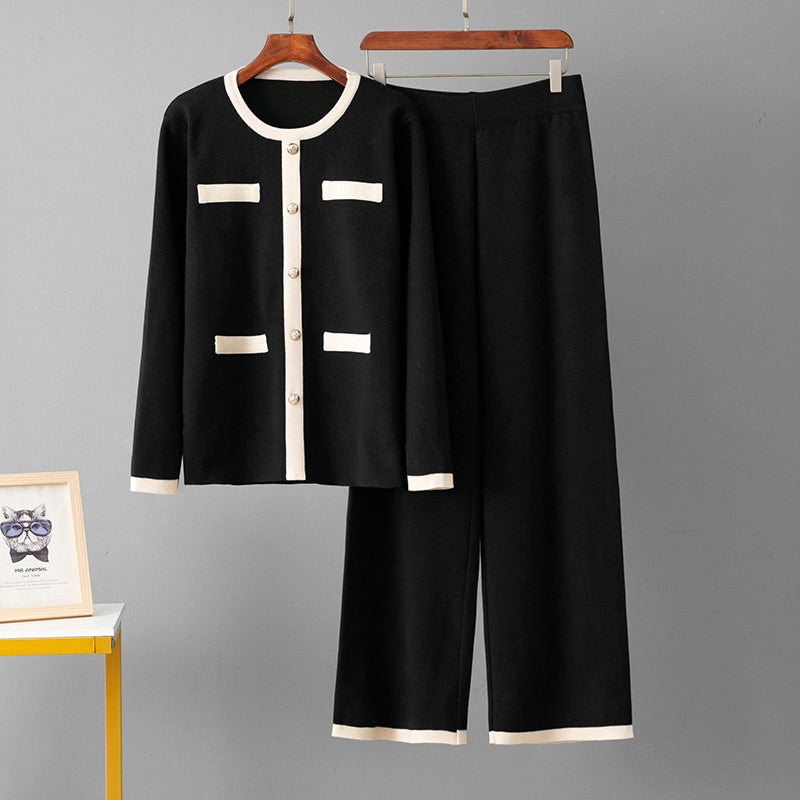 New Wide Leg Pants Slimming Two-Piece Set 2025