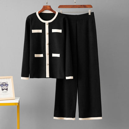 New Wide Leg Pants Slimming Two-Piece Set 2025