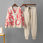 New Arrivals 2025 Autumn Winter 3-Piece Women's Cardigan Tracksuit