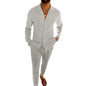 Men’s Fashionable Cardigan and Pants Two-piece Set 2025