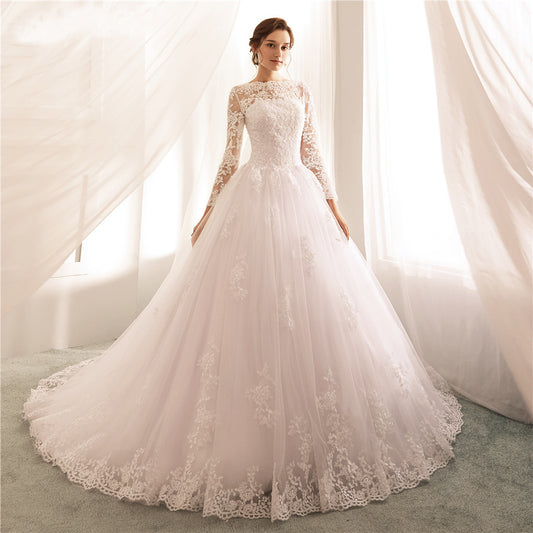 New Arrival Elegant Long Sleeve Bridal Gown 2025