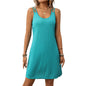 European and American round neck camisole loose sleeveless dress for women