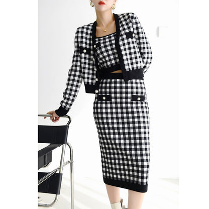 Fashion Luxury Top Quality 3-Piece Sweater Set for Women