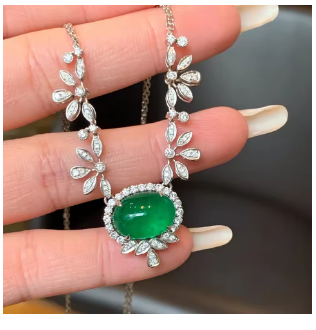 Shelly Luxury 18K Solid White Gold (AU750) Necklace