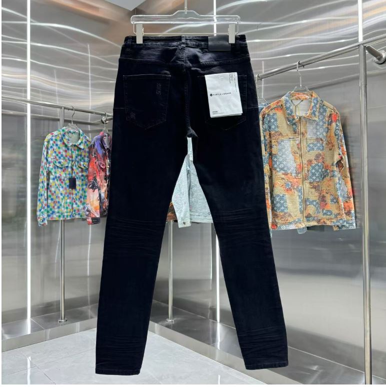 New Luxury Brand ripped street style slim fit skinny stretch Jeans
