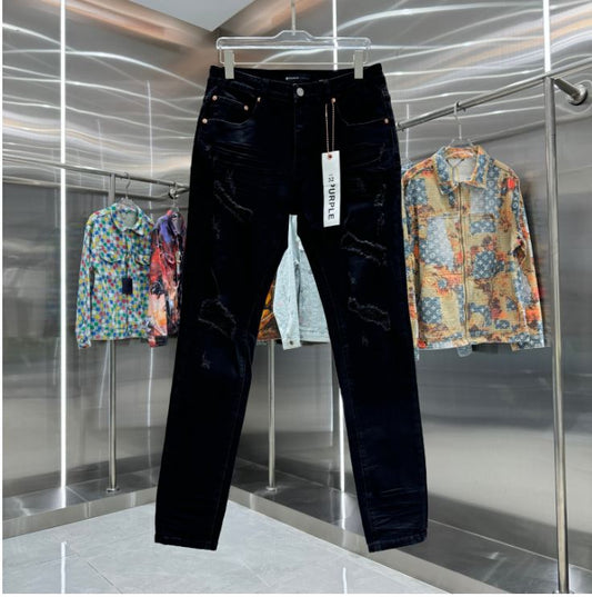 New Luxury Brand ripped street style slim fit skinny stretch Jeans
