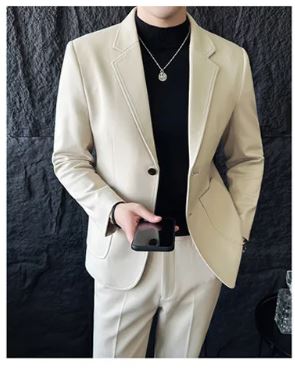 Business Casual Two Button Two-Pieces Suit Men
