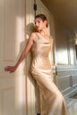 Long Dress Celebrity Pure Desire High-end Formal Wear Bridesmaid Solid Color