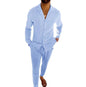 Men’s Fashionable Cardigan and Pants Two-piece Set 2025