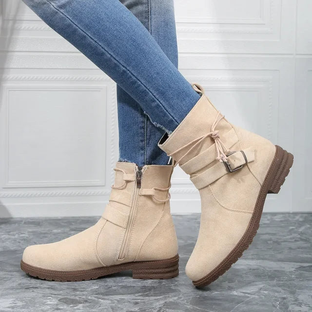 Luxury-inspired Women’s Chelsea Belt Ankle  Boots New Designer 2025