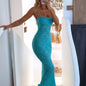 Women's Hollow Strapless Maxi Long Dress 2025