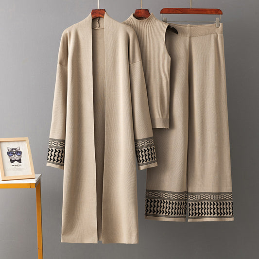 Women's New 3-Piece Knitted Fashion Set 2025