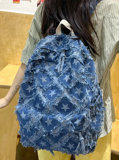 Star Denim Backpack Bag Unisex 2025