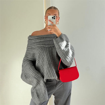 Knitted Long Sleeve Top and Skirt 2-Piece Set