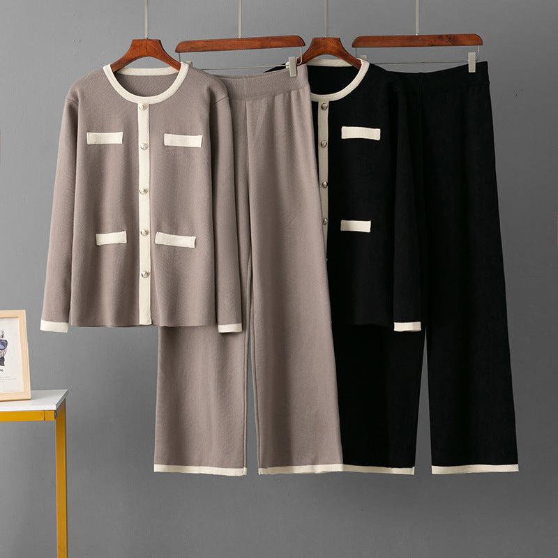 New Wide Leg Pants Slimming Two-Piece Set 2025