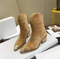 Luxurious Designer Women’s Chelsea Ankle Quality Boots Suede Leather