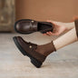Spring new coarse order shoes with thick soles and small leather shoes for one foot pedaling