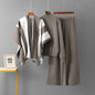 Women’s Shawl, Sweater & Wide Leg Pants 3-Piece Set