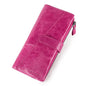Genuine Leather Men's Long Wallet With Phone Bag Zipper Coin Pocket Purse Male Clutch