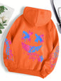 Happy Day Graffiti Print Women Hoodie Oversize Street Hip-Hop Hoody Fashion