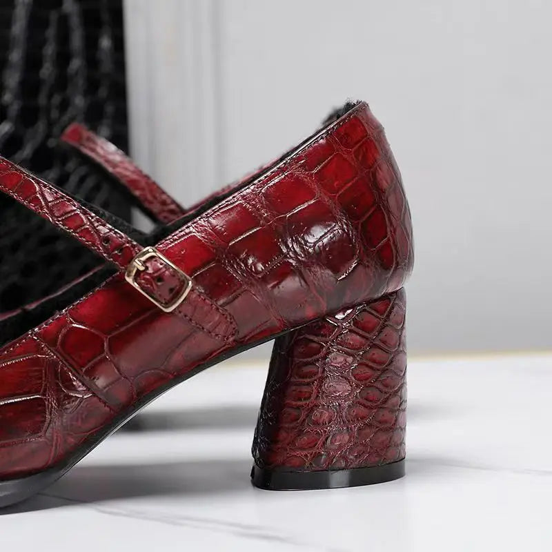 2025 New Arrival Fashion crocodile Belly skin causal shoes women,Genuine leather