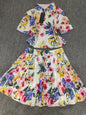 Spring and Summer Women's New Printed Two-Piece Suit