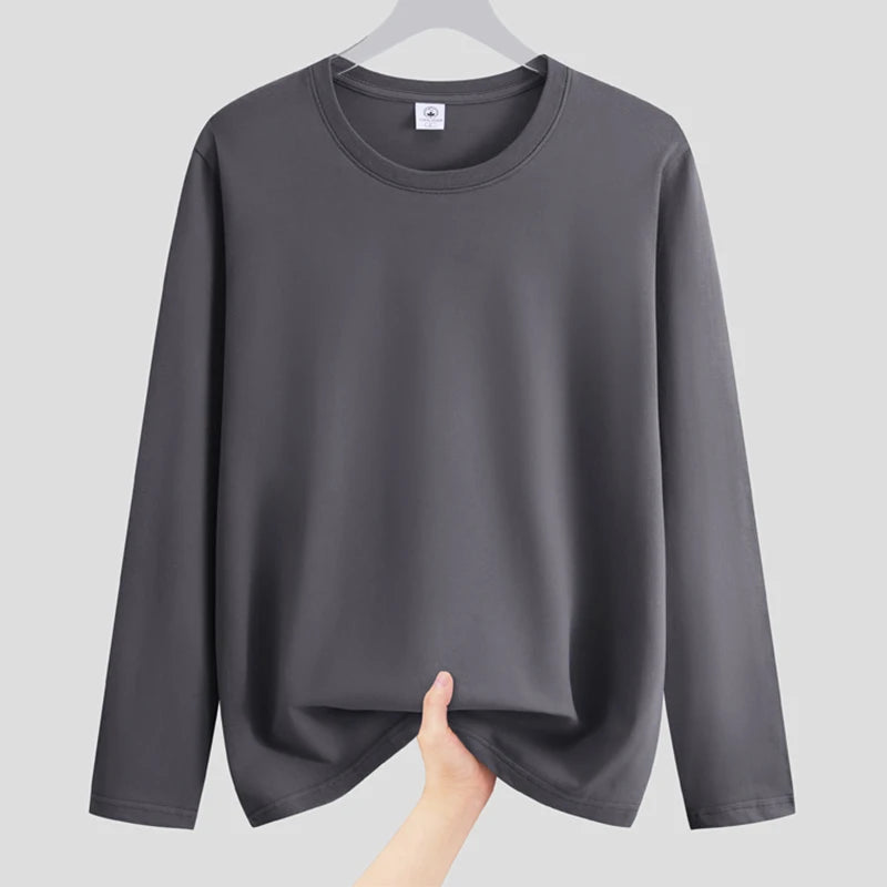 T-Shirts Men Tee Shirts Male Under Wear Autumn Cotton Basic Tshirts Plus Size 4XL 5XL Daily Man Clothing Casual Tops
